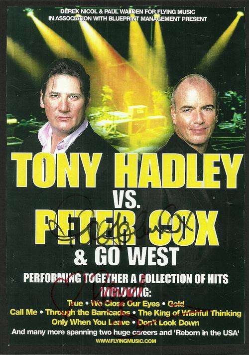 Tony Hadley & Peter Cox Signed Colour Concert Leaflet