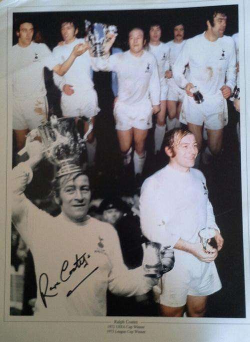 Ralph Coates - Tottenham Hotspur 12` x 16` Autographed Photograph