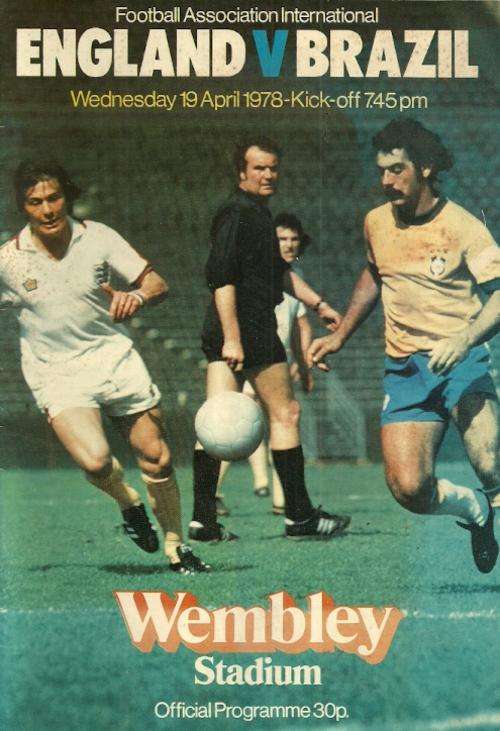 England v Brazil 1978 International Friendly Match Programme