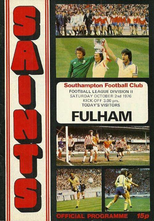Southampton v Fulham 1976/77 Division 2 League Match Programme