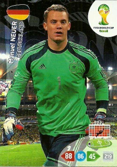 MANUEL NEUER - 2014 WORLD CUP ADRENALYN XL BASE CARD