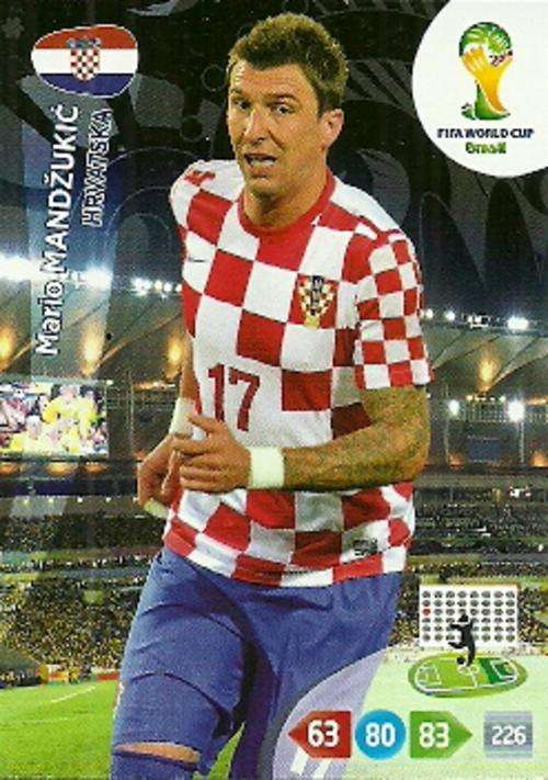 MARIO MANDZUKIC - 2014 WORLD CUP ADRENALYN XL BASE CARD