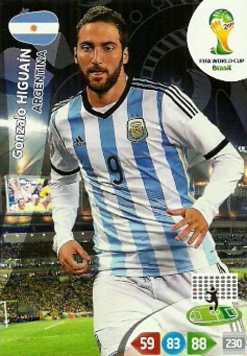 GONZALO HIGUAIN - 2014 WORLD CUP ADRENALYN XL BASE CARD