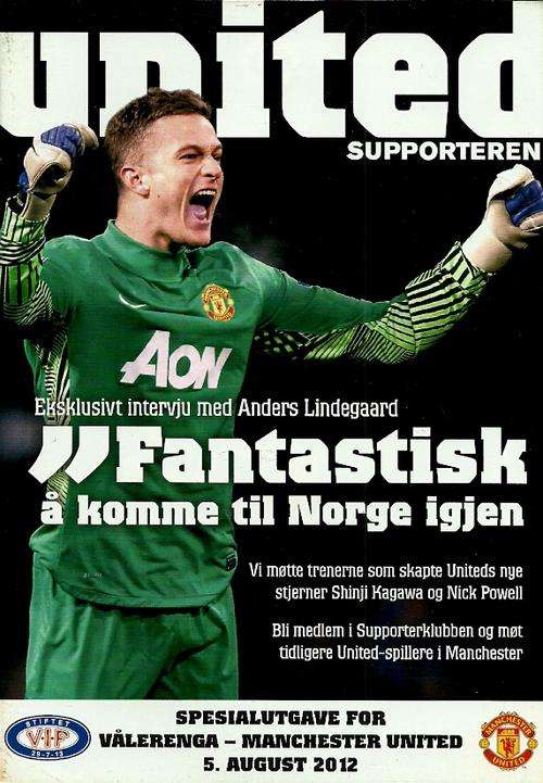 Valerenga ( Norway ) v Manchester United 2012 Pre Season Friendly Match Programme