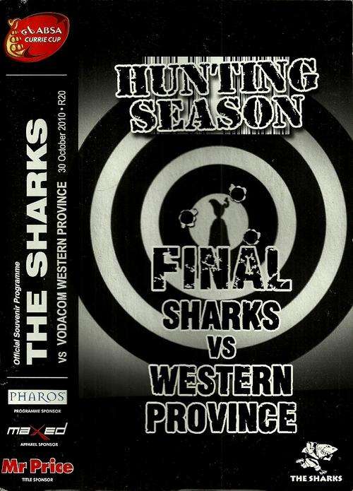 Sharks v Western Province 2010 Currie Cup Final Match Programme