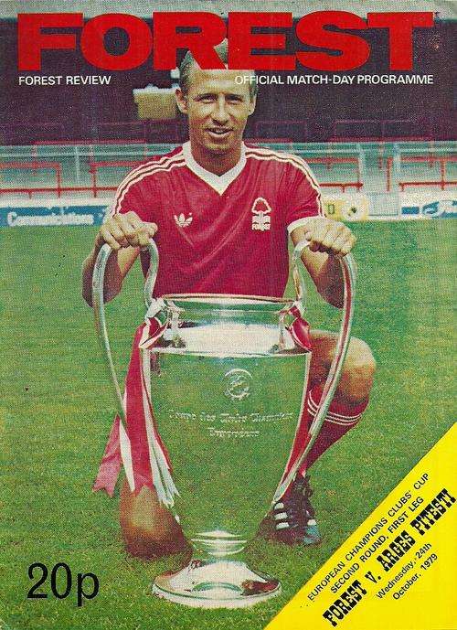 Nottingham Forest v Arges Pitesti ( Rom ) 1979/80 UEFA Champions Cup 2nd Rnd,1st Leg Match Programme