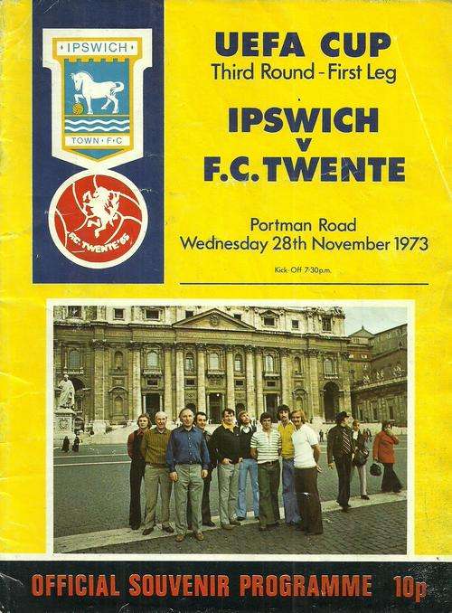 Ipswich Town v FC Twente ( Holland ) 1973/74 UEFA CUP 3rd Rnd, 1st Leg  Programme