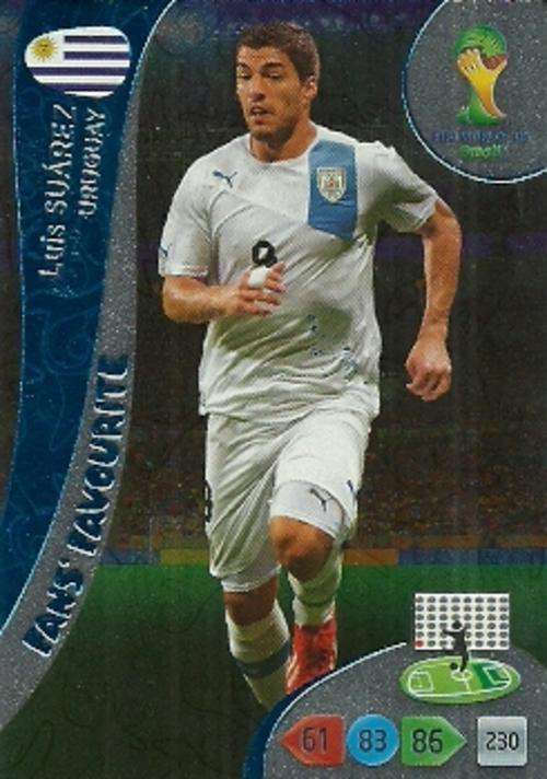 LUIS SUAREZ - 2014 WORLD CUP ADRENALYN XL FANS FAVOURITE CARD