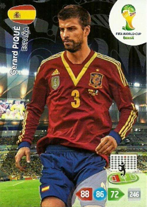 GERARD PIQUE - 2014 WORLD CUP ADRENALYN XL BASE CARD