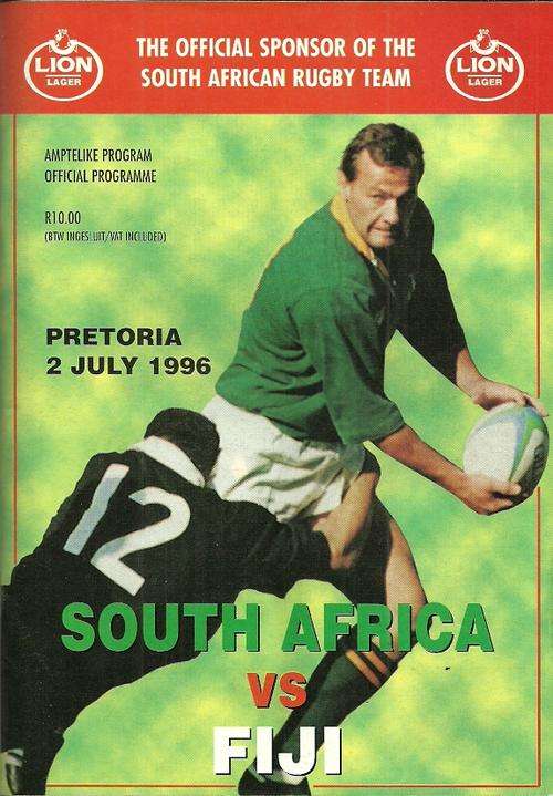 South Africa v Fiji 1996 Test Match Programme