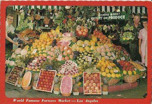 Farmers Market, Los Angeles, California - USA Postcard