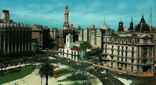 Cabildo, Muncipalidad y Diagonal, Buenos Aires - Argentina Postcard