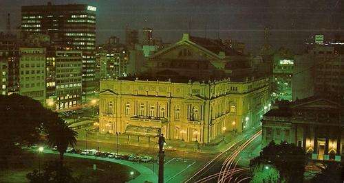 Night View of Colon Theatre, Buenos Aires - Argentina Postcard