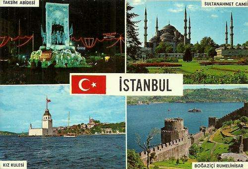 Multi View, Istanbul - Turkey Postcard