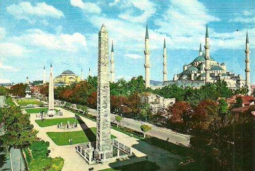 Sultanahmet Park and Saint Sophia Museum, Istanbul - Turkey Postcard