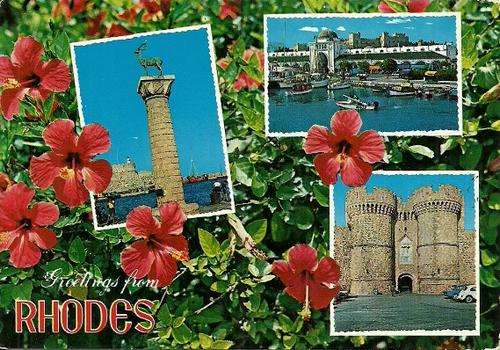 RHODES Multi View - Greece Postcard