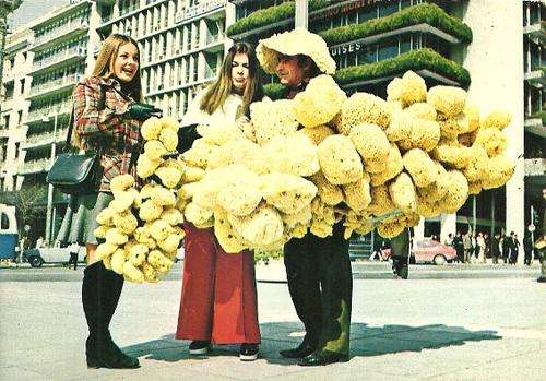ATHENS, The Sponge - Fishers - Greece Postcard