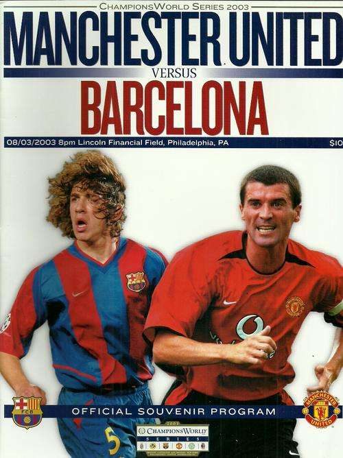 Manchester United v Barcelona 2003 Champions World Series Match Programme - Played in USA