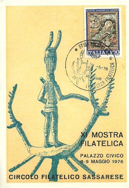 1976 XI Mostra Filatelica, Circolo Filatelico Sassarese - Italy Maximum Card