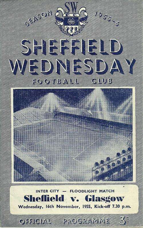 Sheffield v Glasgow 1955 Inter City Match Programme ( Rare )