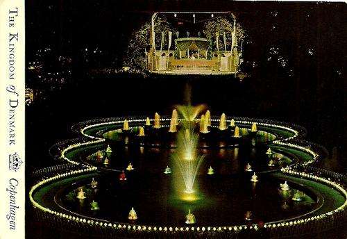 Tivoli by Night, Copenhagen - Denmark Postcard