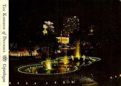 Tivoli by Night, Copenhagen - Denmark Postcard