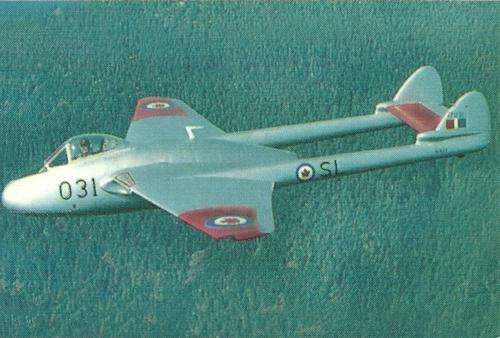 Vampire F.3. Royal Canadian Airforce N415 - South Africa Postcard