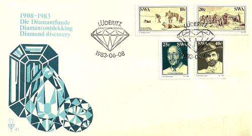 South West Africa -  Diamond Discovery 1908 - 1983 FDC 41