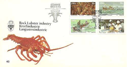 South West Africa -  Rock Lobster Industry 1983 FDC 43