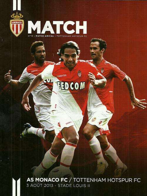 AS Monaco v Tottenham Hotspur 2013/14 Pre Season Friendly Match Programme