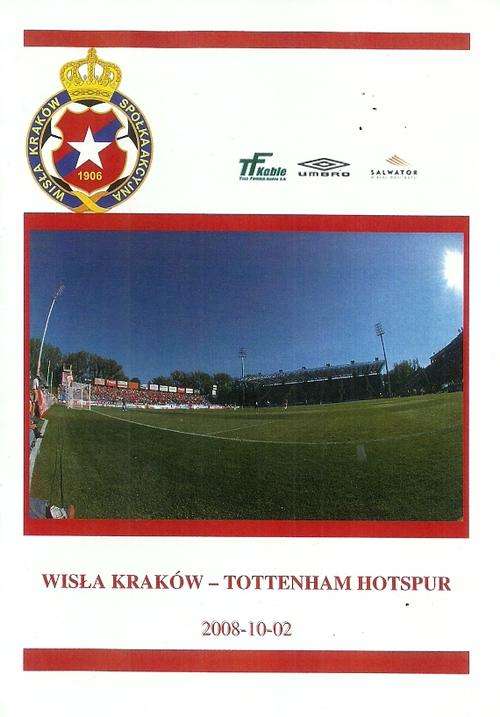 Wisla Krakow ( Poland ) v Tottenham Hotspur 2008/09 UEFA Cup Group Stage Match Programme