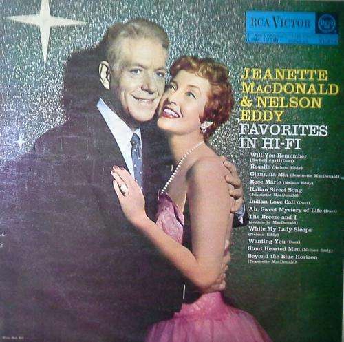 JEANETTE MAcDONALD & NELSON EDDY - FAVORITES IN HI-FI LP Vinyl Record