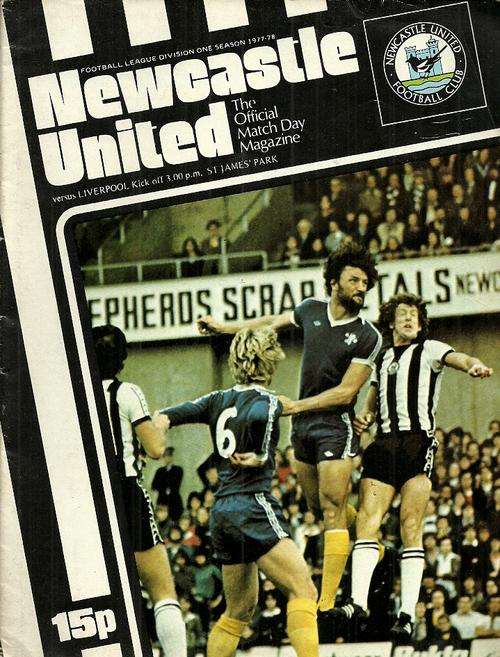 Newcastle United v Liverpool 1977/78 Division 1 Match Programme