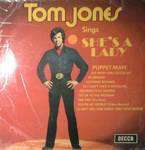TOM JONES - SHE'S A LADY LP Vinyl Record