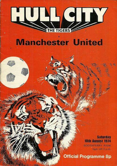 Hull City v Manchester United 1974/75 Pre Season Match Programme