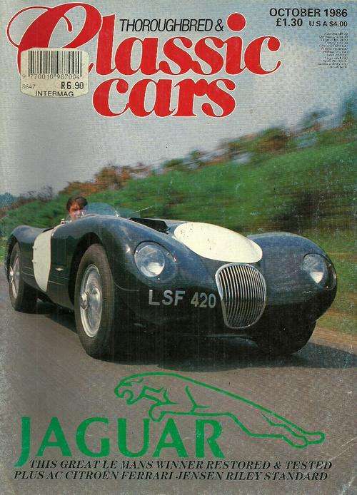 THOROUGHBRED & CLASSIC CARS  Magazine - Oct 1986 Issue