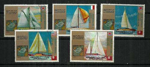 Equatorial Guinea - 1973 Trans Atlantic Regatta Sailing Boats
