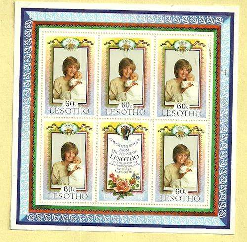 Lesotho - 1982 Birth of Prince William MS MNH