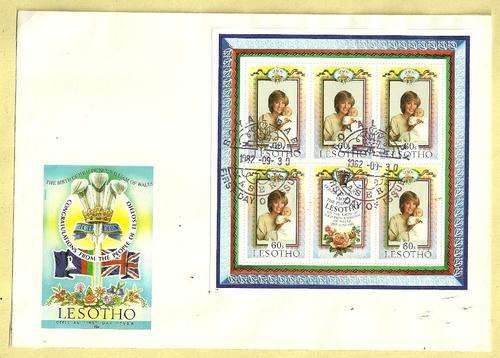 Lesotho - 1982 Birth of Prince William Large FDC