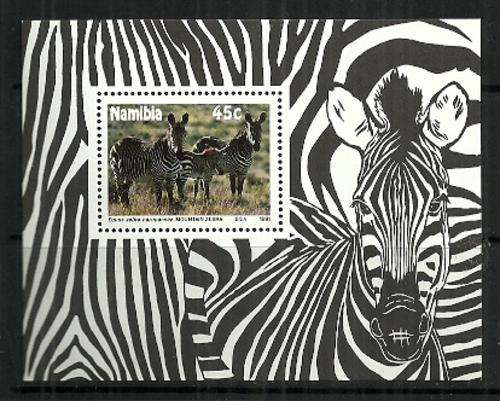 Namibia - 1991 Engraved Species, Mountain Zebra MS MNH