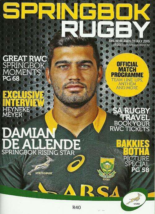 South Africa v World XV 2015 Test Match Programme