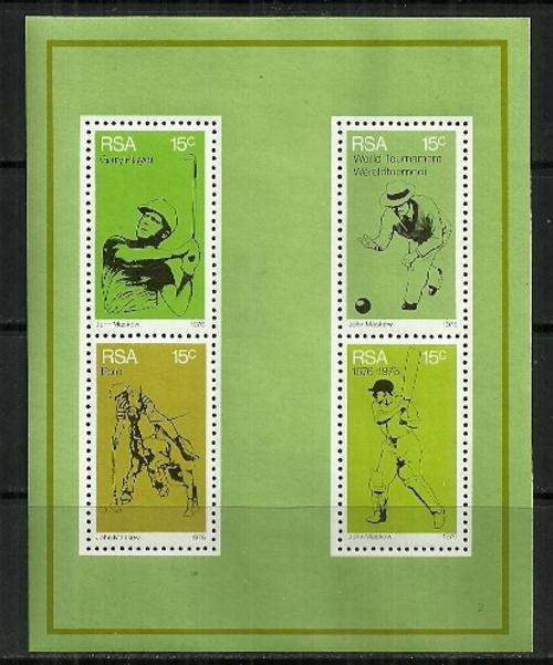 South Africa - 1976 Four Sports MS MNH