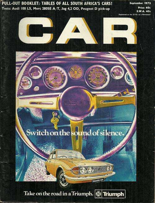 South Africa CAR Magazine - Sep 1972 Issue