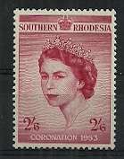 Southern Rhodesia - 1953 Coronation of Queen Elizabeth ll MNH