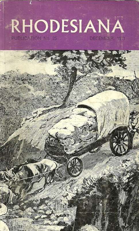 RHODESIANA - Publication No. 25, December 1971