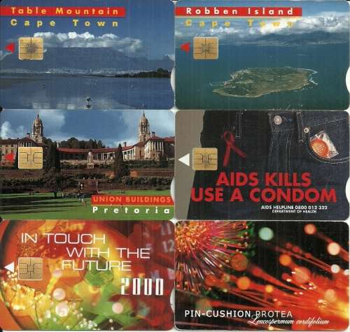Telkom South Africa - Collection of 6 Phone Cards