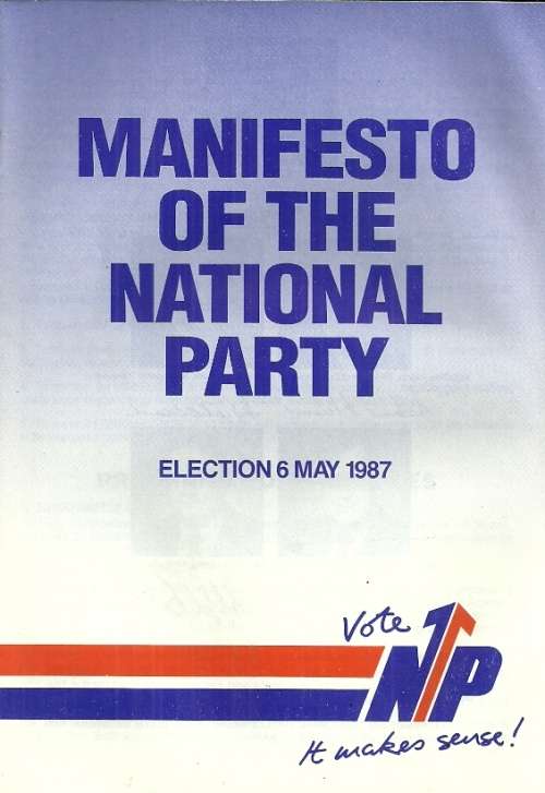 Manifesto of the South African National Party - 1987 Elections Brochure