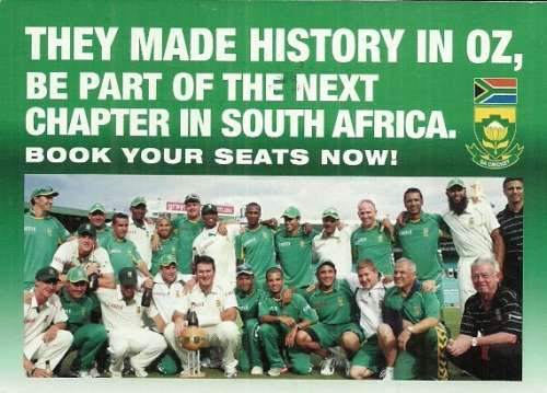 South Africa National Cricket Team 2009 - South Africa Postcard