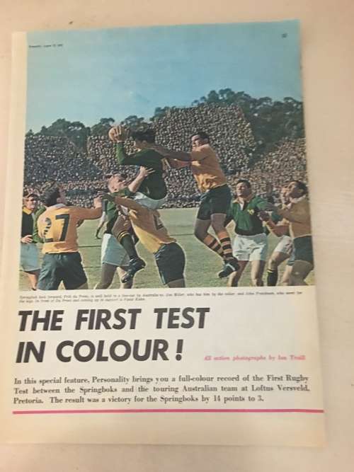 1963 Australia in South Africa - The First Test in Colour ! Special Supplement