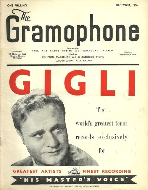 The Gramophone Music Magazine - December 1946 Issue